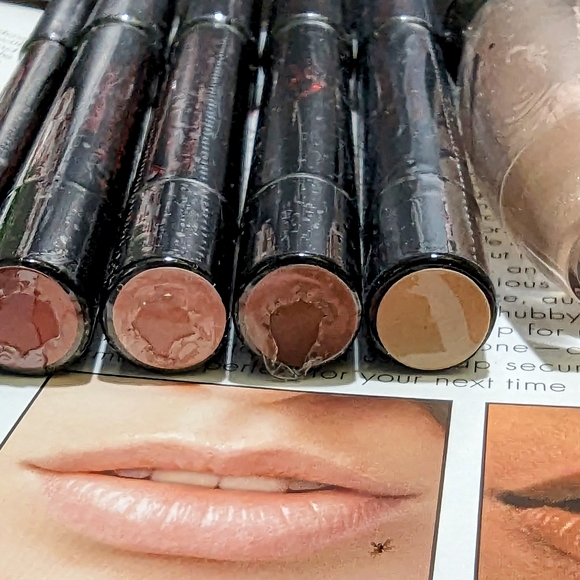 Ybf makeup travel bag bling + lipliner eyeliner eyebrow eye pencil color SET NEW - Picture 3 of 8